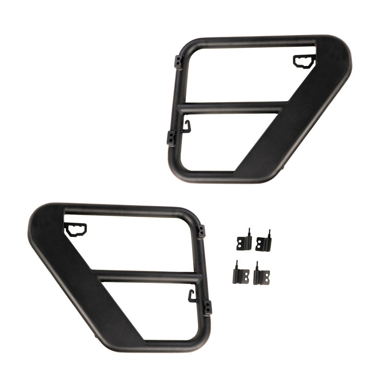 Rugged Ridge Fortis Rear Tube Doors (REAR): Jeep Wrangler JK / JKU (07-18) - Black