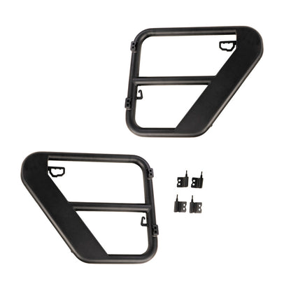 Rugged Ridge Fortis Rear Tube Doors (REAR): Jeep Wrangler JK / JKU (07-18) - Black