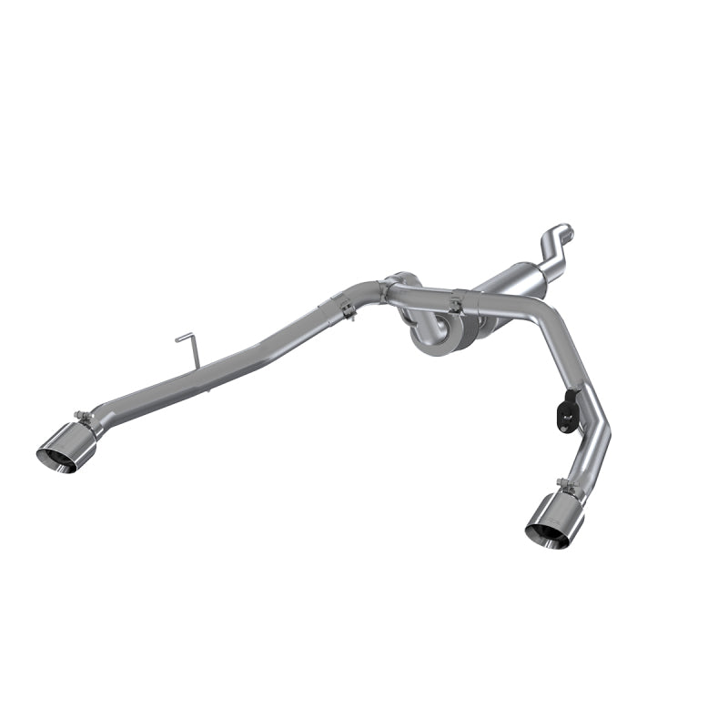 MBRP Armor Lite 2.5" Dual Cat-Back Exhaust (REAR): Jeep Gladiator JT 2020-2024 3.6L