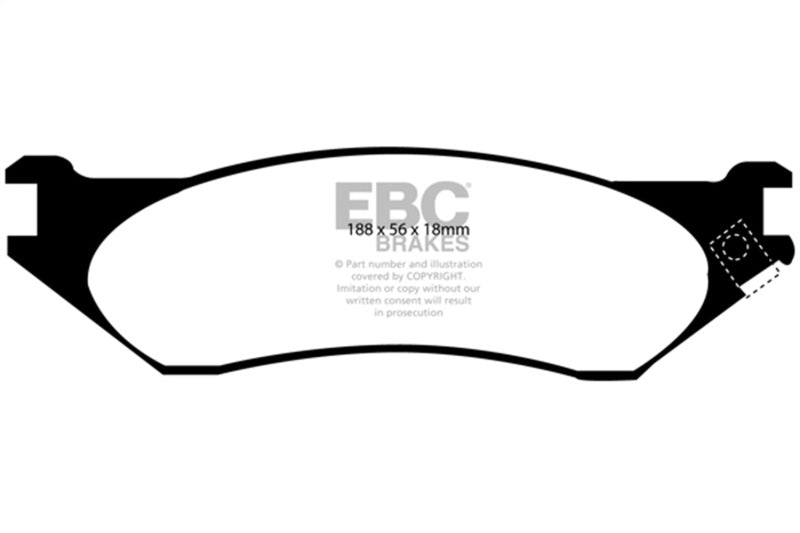 EBC Greenstuff Front Brake Pads: Dodge Durango (04-06) & Ram (02-05)