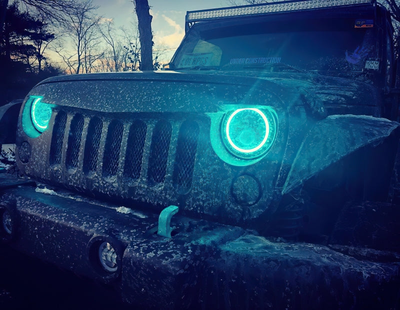 ORACLE Lighting High Powered ColorSHIFT 2.0 LED Headlights (FRONT): Jeep Wrangler (07-18) - Black
