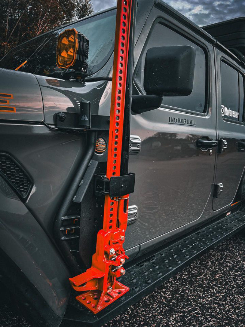 Go Rhino Front Fender Jack Mount (FRONT): Jeep Wrangler / Gladiator (07-26) - Textured Black