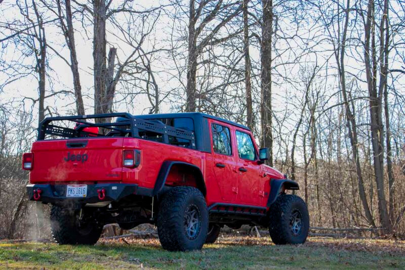 Fishbone Offroad Half Height Tackle Bed Rack: Fits Most Jeep Wrangler / Gladiator Models (2018-2026)