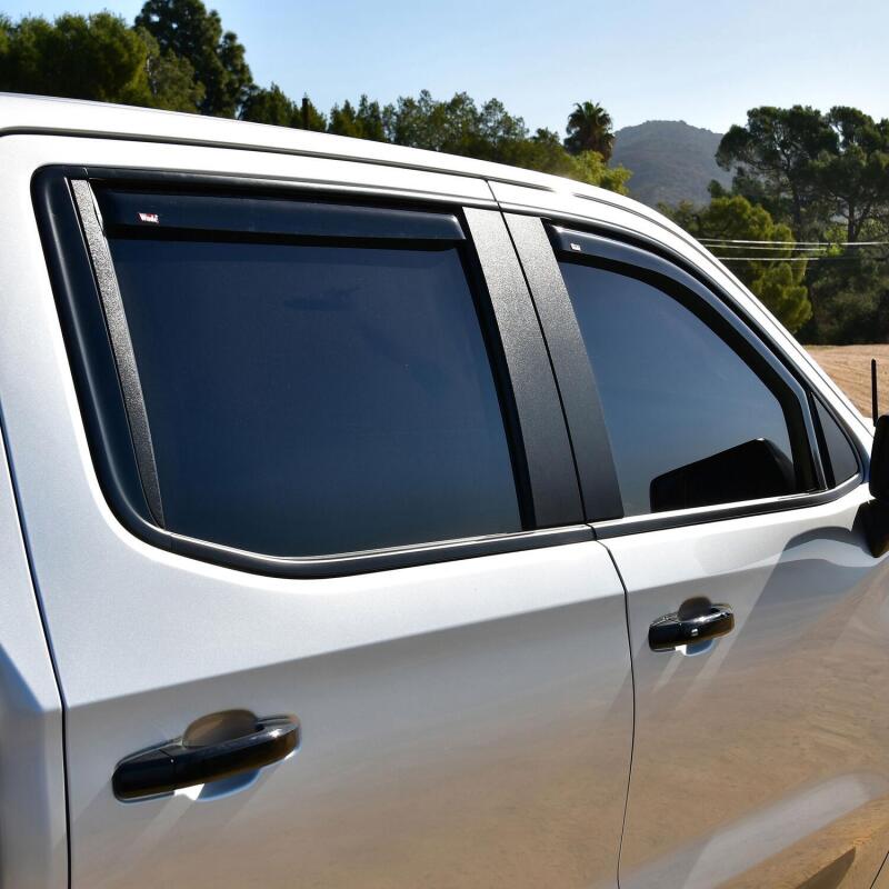 Westin In-Channel Wind Deflector | Chevrolet Silverado / GMC Sierra Crew Cab (19-21) Smoke (72-39429)