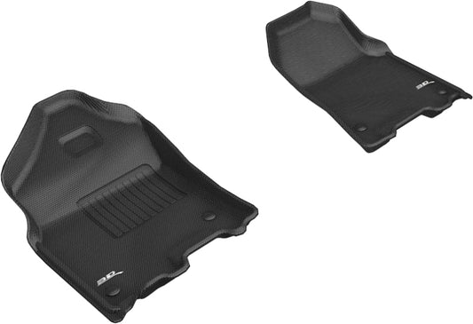 3D MAXpider ACE Kagu Front Floormats (Black): Ram 1500 2019 - 2024 (Crew/Quad Cab) (L1DG02811509)