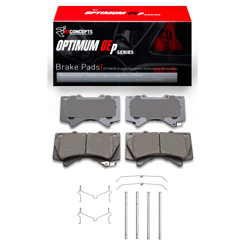 R1 Concepts 2007-2022 Lexus LX570 & Toyota Tundra Front Brake Pads & Hardware Kit | Toyota Tundra (07-13/14-21)