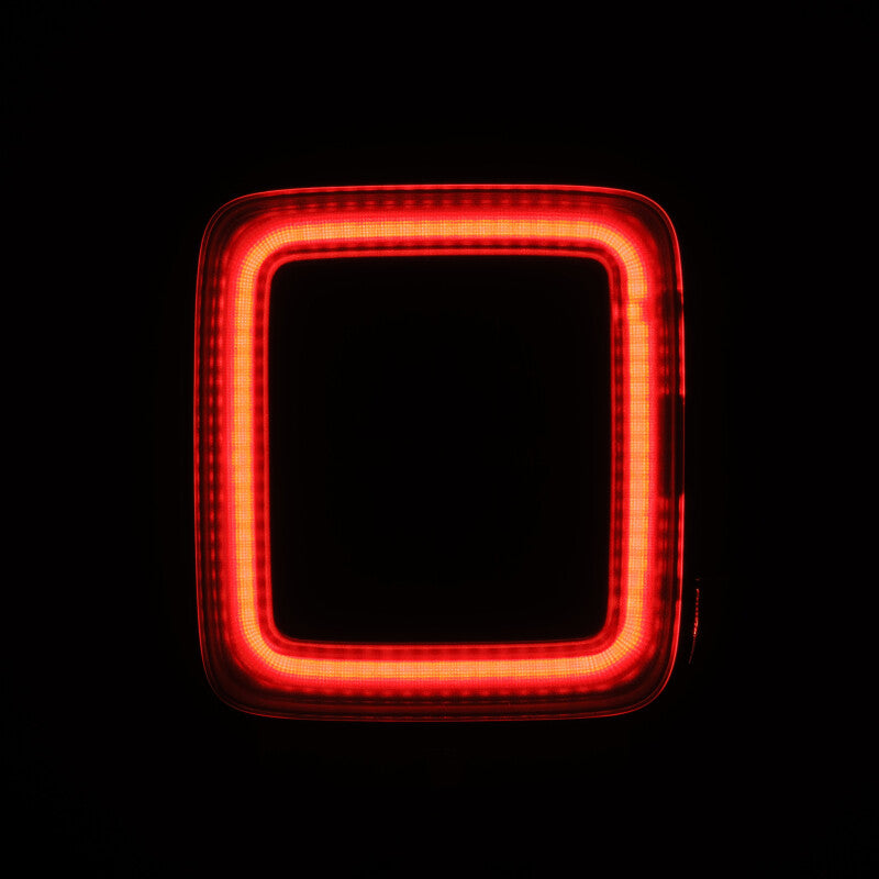 AlphaRex NOVA Prismatic LED Tail Lights (Alpha-Black): Jeep Wrangler 2018 - 2025