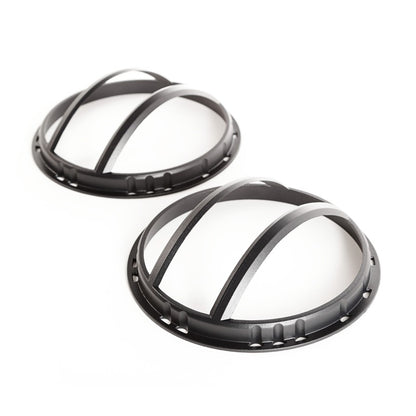 Rugged Ridge Black Elite Pivotal Headlight Euro Guard: Fits Most Jeep Wrangler Models (2007-2018)