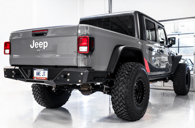 AWE Tread Edition Cat-Back Exhaust (Black Tips, Dual Exit): Jeep Gladiator 3.6L V6 2020 - 2025