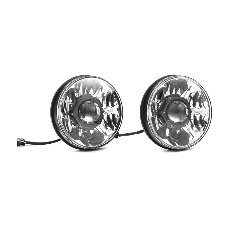 KC HiLiTES Gravity LED Pro 7" Headlights (FRONT): Jeep Wrangler JK 2007-2018