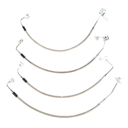 Rugged Ridge Braided Stainless Brake Hose Kit | Jeep Wrangler (07-18) / JL (18-25) (16734.1)