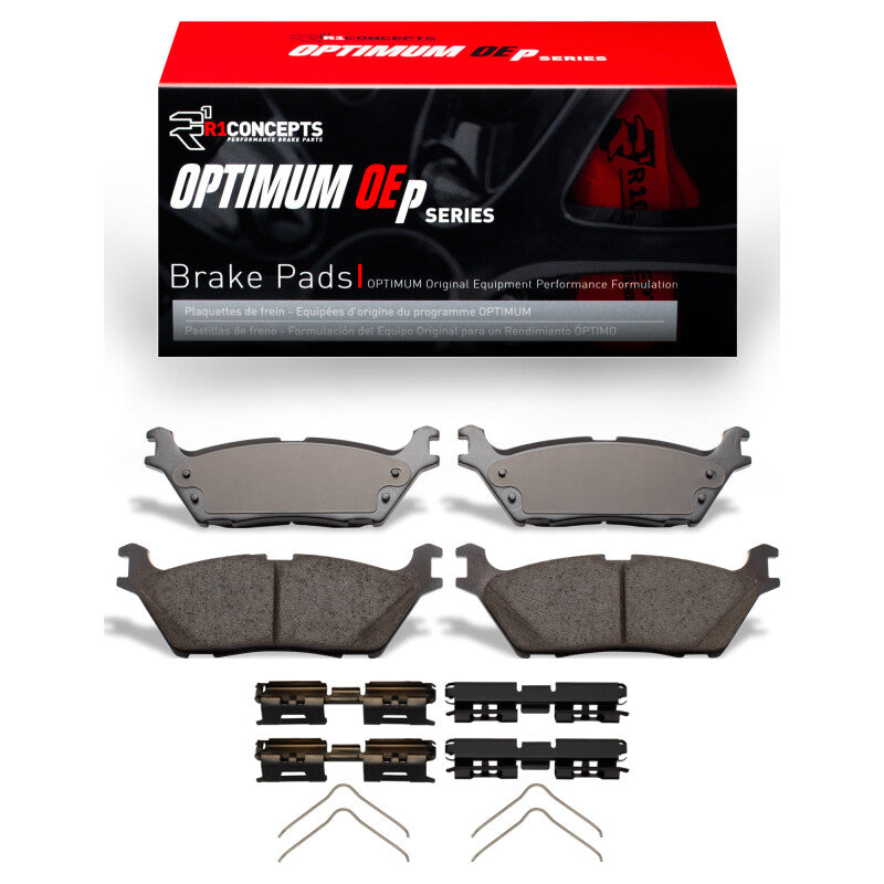 R1 Optimum OEp Rear Brake Pads & Hardware Kit | Ford F-150 (21-25) / Bronco (21-26) (2551-2383-01)