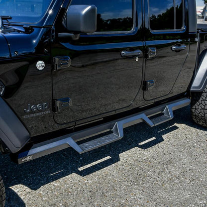 Westin Textured Black HDX Drop Nerf Step Bars: Jeep Gladiator (2020-2024)