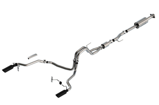 Borla F-150 2021 5.0L 4dr CC SB EC STB Lariat/KR/Pltnm/LTD 3/2.25 SRE Cat-Back S-Type Black Tips | Ford F-150 (21) (BC140866BC)