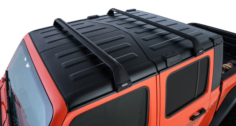 Rhino-Rack Vortex SG 2 Bar Hard Top Roof Rack - Black: Fits Jeep Wrangler / Gladiator (07-26)