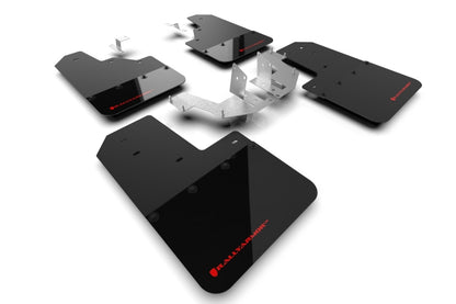 Rally Armor 21-25 Ford Bronco Mud Flaps w/ Red Logo | Ford Bronco (21-26) (MF85-NO-PL-RD)