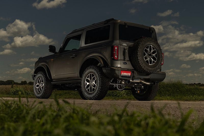 FLOWMASTER Signature Series 3 in Stainless Steel Axel - Back Exhaust - 2021+ Ford Bronco 2.3L / 2.7L Exhaust offroad accessory | Iron Ridge Offroad