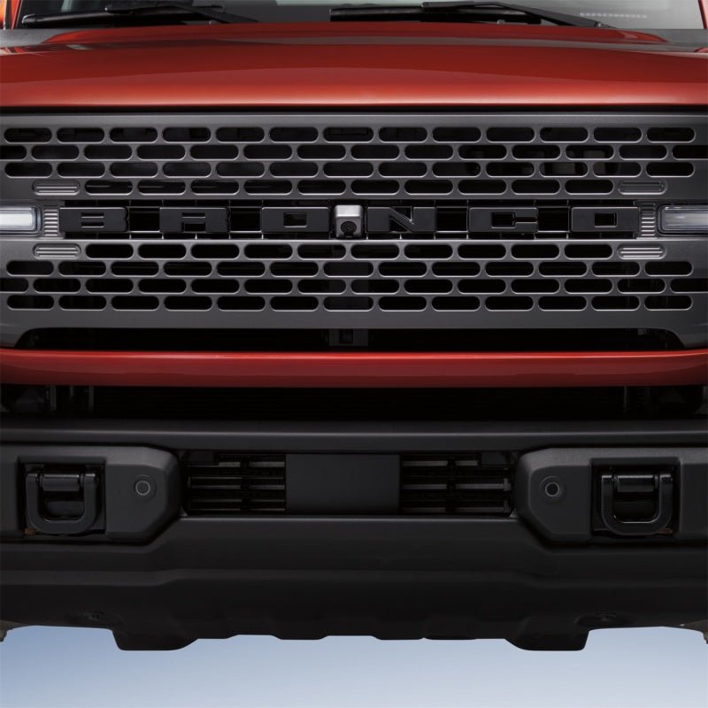 Ford Racing Grille Lettering Black Overlay Kit - 2021+ Ford Bronco Exterior Styling offroad accessory | Iron Ridge Offroad