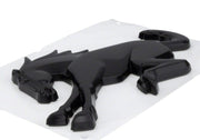 Ford Racing Rear Emblem Matte Black - 2021+ Ford Bronco Exterior Styling offroad accessory | Iron Ridge Offroad