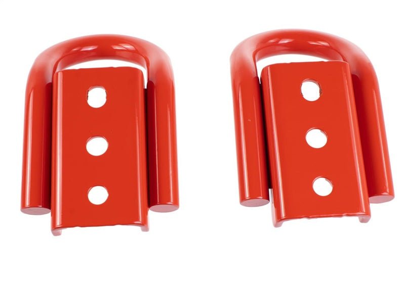 Ford Racing Rear Tow Hook Pair Red - 2021+ Ford Bronco Winches & Hitches offroad accessory | Iron Ridge Offroad