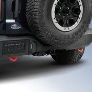 Ford Racing Rear Tow Hook Pair Red - 2021+ Ford Bronco Winches & Hitches offroad accessory | Iron Ridge Offroad
