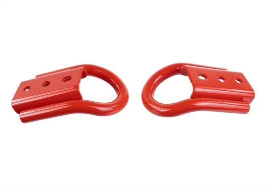 Ford Racing Rear Tow Hook Pair Red - 2021+ Ford Bronco Winches & Hitches offroad accessory | Iron Ridge Offroad