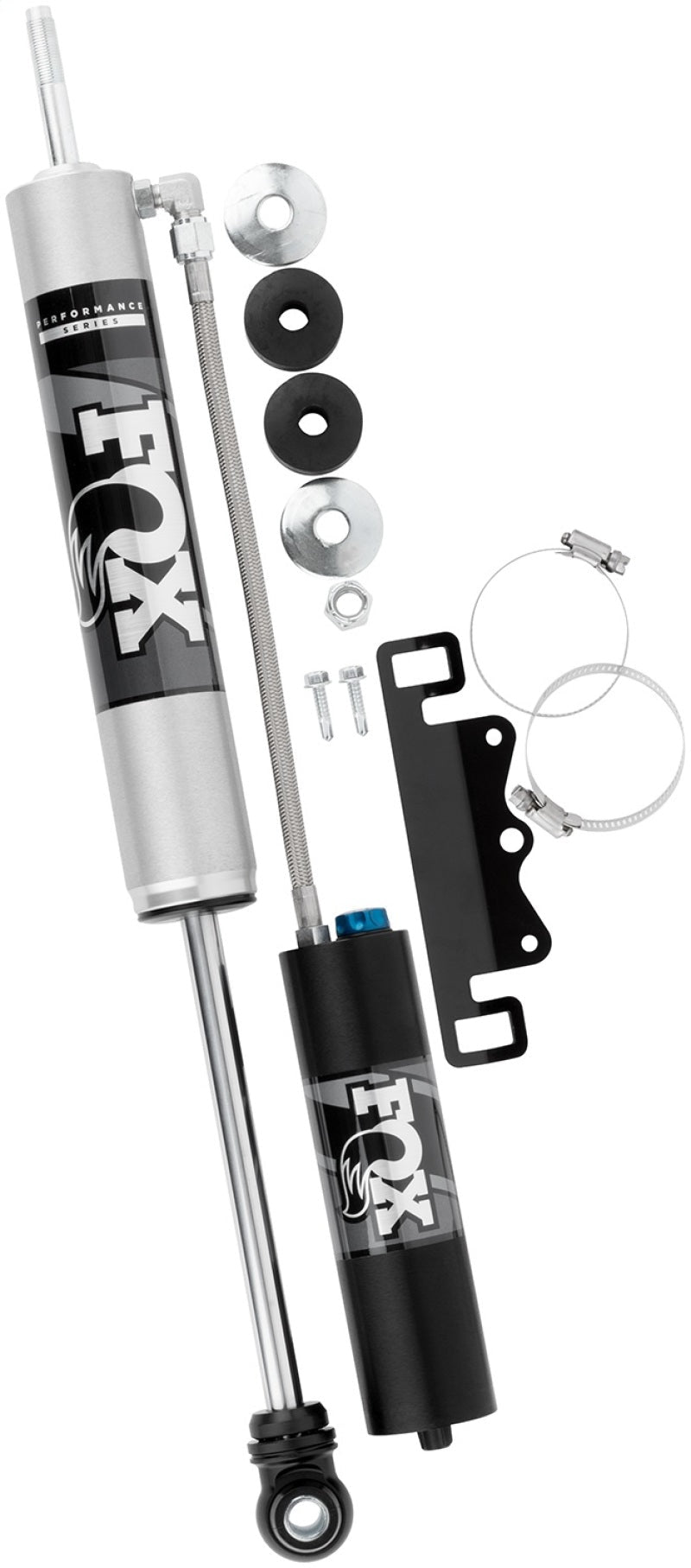 FOX 2.0 Performance Front Reservoir Shock – Compression Adjustable – 0-1.5 in. Lift | Ford Super Duty 4WD (2017–2025) (985-26-161) Suspension offroad accessory | Iron Ridge Offroad