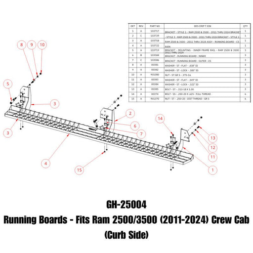 GEN-Y Hitch 11-24 Ram 2500/3500 Crew Cab Running Boards | Ram 2500 (19-25) / 2500 (11-18) / 3500 (19-25) / 3500 (11-18) (GH-25004) Nerf Bars & Running Boards offroad accessory | Iron Ridge Offroad
