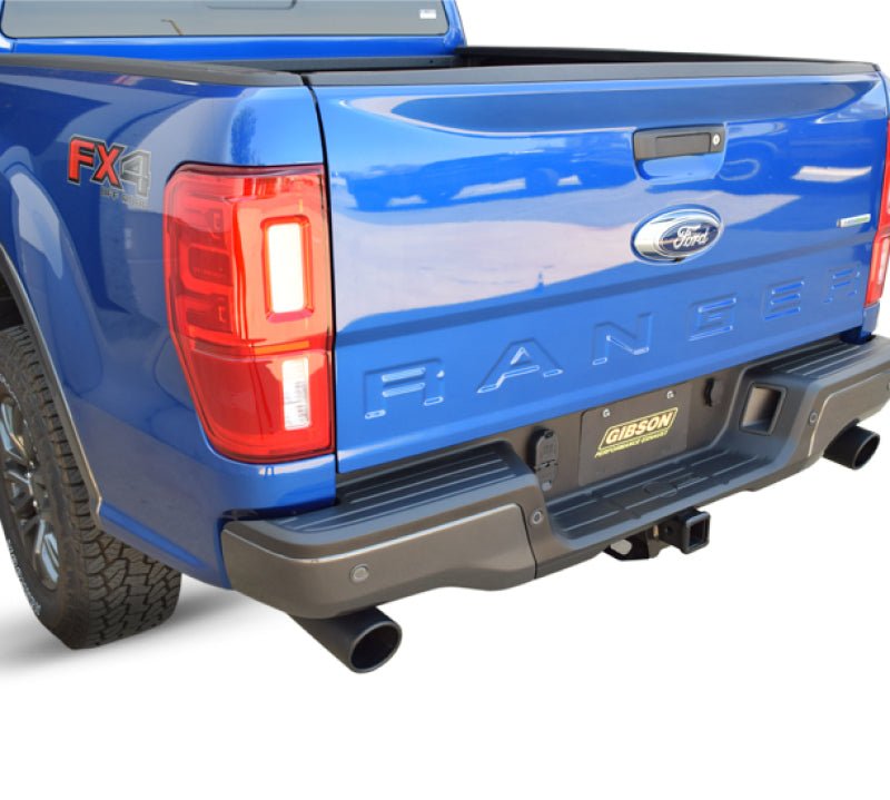 Gibson 19 - 22 Ford Ranger Lariat 2.3L 2.5in Cat - Back Dual Sport Exhaust - Black Elite Exhaust offroad accessory | Iron Ridge Offroad
