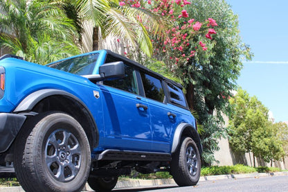 Go Rhino 21 - 24 Ford Bronco 4WD 4dr (Excl. Bronco Sport) Frame Mount Sliders - Tex. Blk Body Armor & Protection offroad accessory | Iron Ridge Offroad