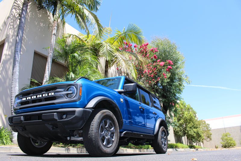 Go Rhino 21 - 24 Ford Bronco 4WD 4dr (Excl. Bronco Sport) Frame Mount Sliders - Tex. Blk Body Armor & Protection offroad accessory | Iron Ridge Offroad