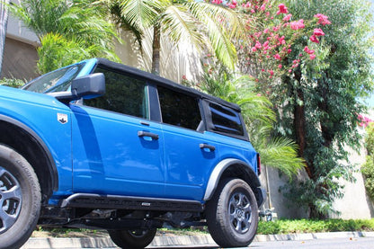 Go Rhino 21 - 24 Ford Bronco 4WD 4dr (Excl. Bronco Sport) Frame Mount Sliders - Tex. Blk Body Armor & Protection offroad accessory | Iron Ridge Offroad