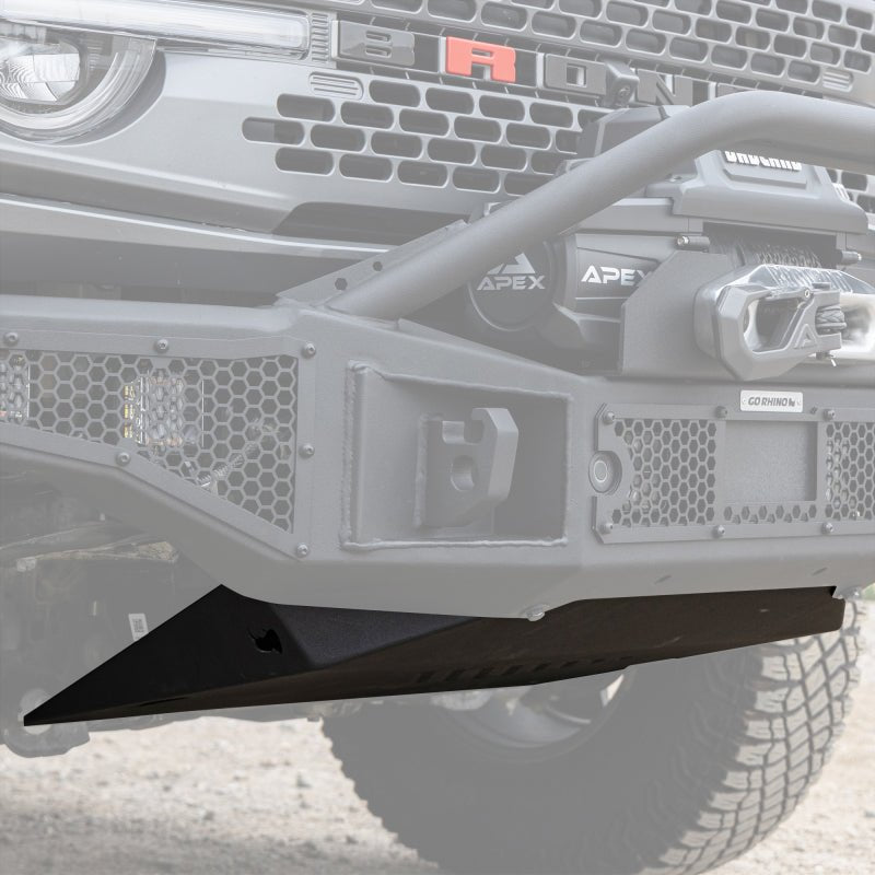 Go Rhino Rockline Front Bumper Lower Skid Plate - 2021+ Ford Bronco Bumpers offroad accessory | Iron Ridge Offroad