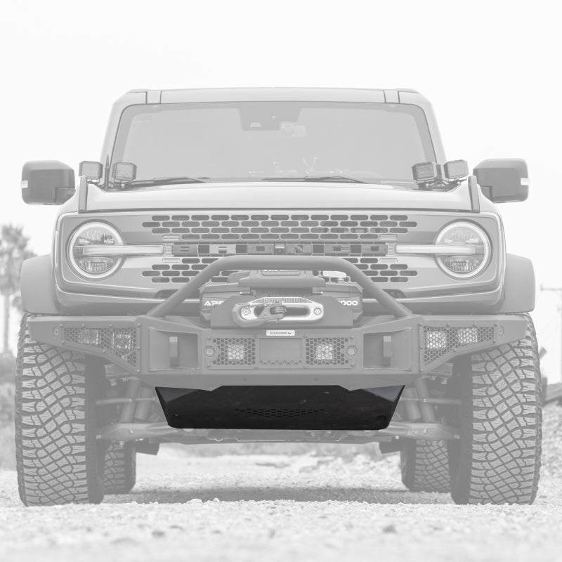 Go Rhino Rockline Front Bumper Lower Skid Plate - 2021+ Ford Bronco Bumpers offroad accessory | Iron Ridge Offroad