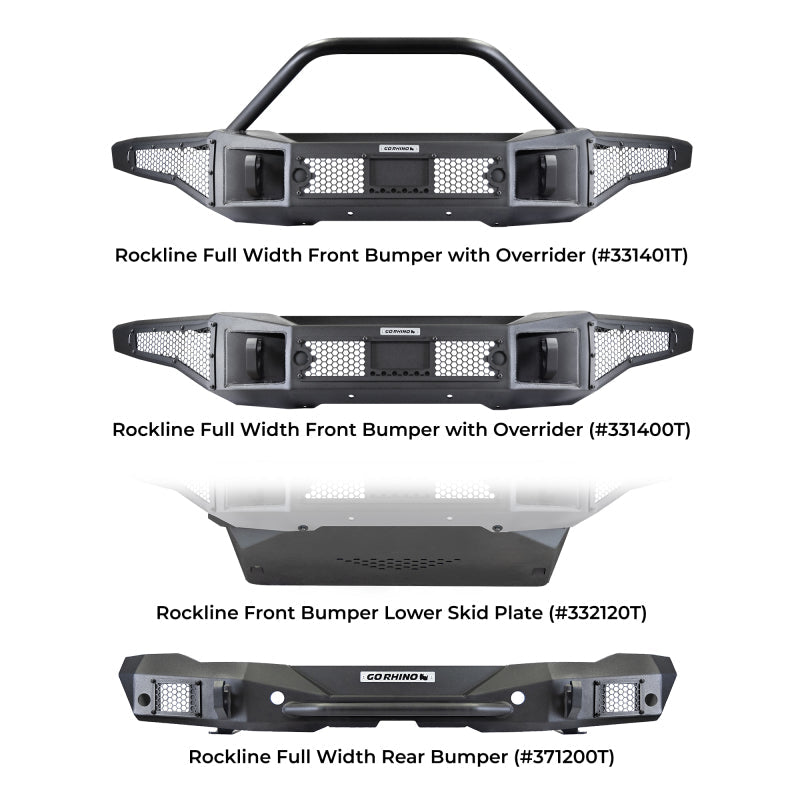 Go Rhino Rockline Front Bumper Lower Skid Plate - 2021+ Ford Bronco Bumpers offroad accessory | Iron Ridge Offroad