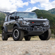 Go Rhino Rockline Full Width Front Bumper w/ Overrider Bar - 2021+ Ford Bronco Bumpers offroad accessory | Iron Ridge Offroad