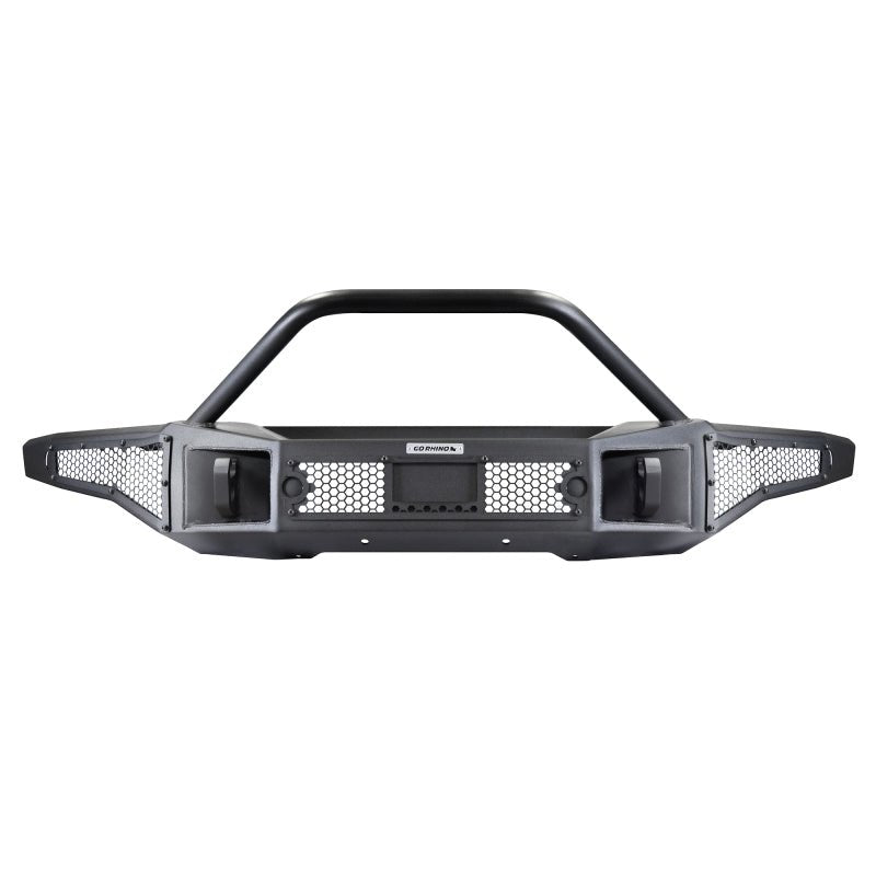 Go Rhino Rockline Full Width Front Bumper w/ Overrider Bar - 2021+ Ford Bronco Bumpers offroad accessory | Iron Ridge Offroad