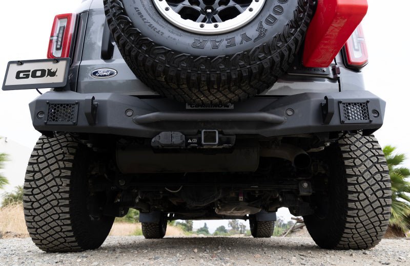Go Rhino Rockline Rear Full Width Bumper - 2021+ Ford Bronco Bumpers offroad accessory | Iron Ridge Offroad