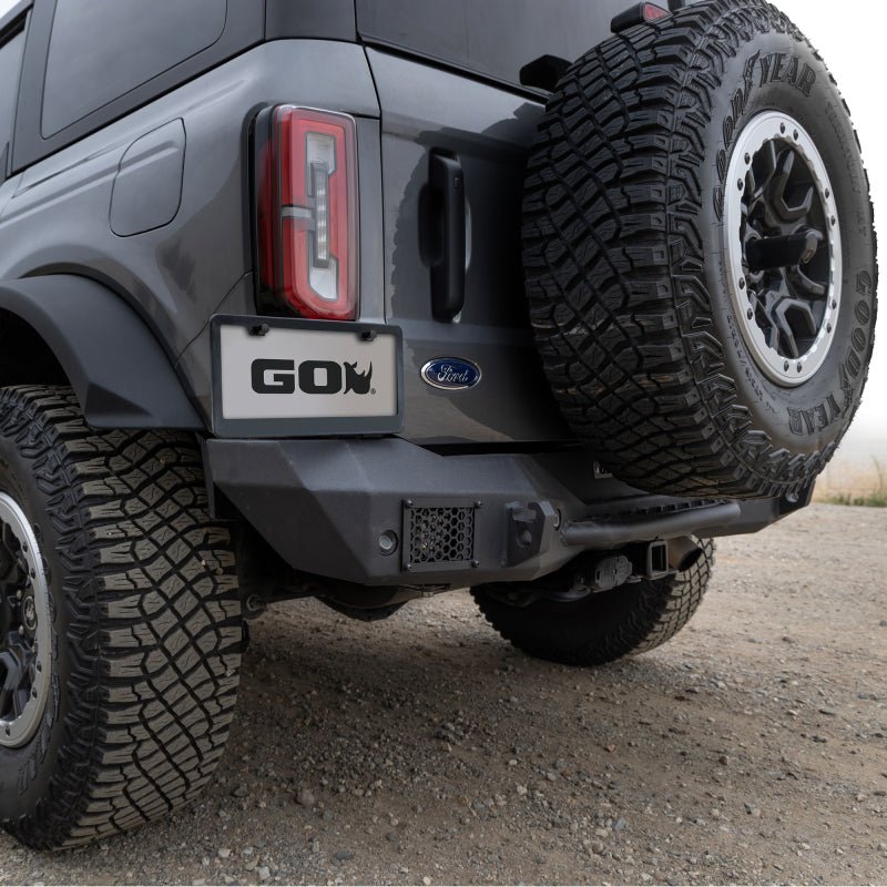Go Rhino Rockline Rear Full Width Bumper - 2021+ Ford Bronco Bumpers offroad accessory | Iron Ridge Offroad