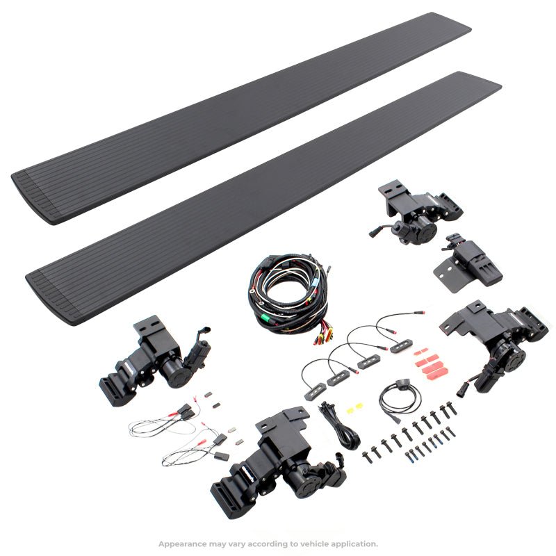 Go Rhino VoltStep Electric Running Board Kit Texture Black - 2021+ Ford Bronco 4DR Nerf Bars & Running Boards offroad accessory | Iron Ridge Offroad