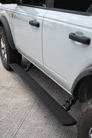 Go Rhino VoltStep Electric Running Board Kit Texture Black - 2021+ Ford Bronco 4DR Nerf Bars & Running Boards offroad accessory | Iron Ridge Offroad