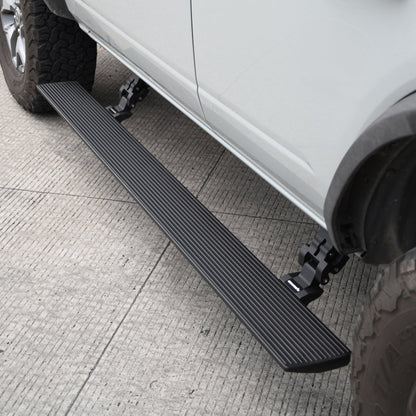 Go Rhino VoltStep Electric Running Board Kit Texture Black - 2021+ Ford Bronco 4DR Nerf Bars & Running Boards offroad accessory | Iron Ridge Offroad