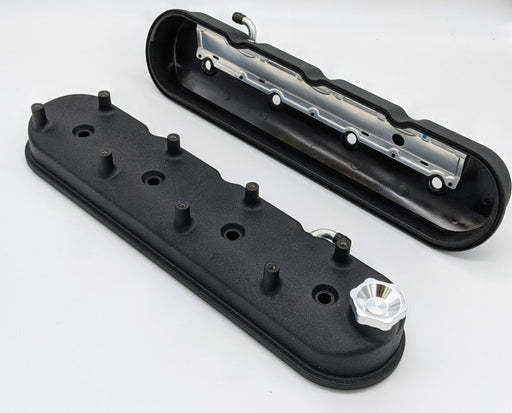 Granatelli 96-22 GM LS Tall Valve Cover w/Angled Coil Mounts - Black Wrinkle (Pair) Engine Components offroad accessory | Iron Ridge Offroad
