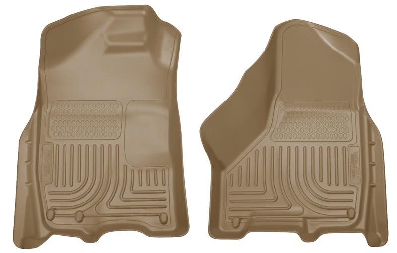 Husky Liners 09-10 Dodge Ram 1500/2500/3500 WeatherBeater Front Row Tan Floor Liners Floor Mats offroad accessory | Iron Ridge Offroad