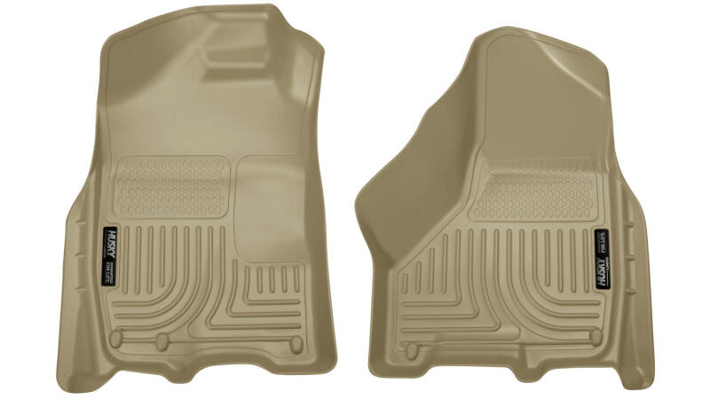 Husky Liners 09-10 Dodge Ram 1500/2500/3500 WeatherBeater Front Row Tan Floor Liners Floor Mats offroad accessory | Iron Ridge Offroad