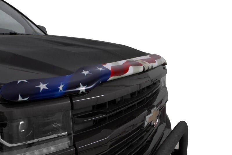 Husky Liners 10-18 Dodge Ram 2500/3500 / 11-18 Ram 2500/3500 Hood Shield - American Flag w/ Eagle Deflectors offroad accessory | Iron Ridge Offroad