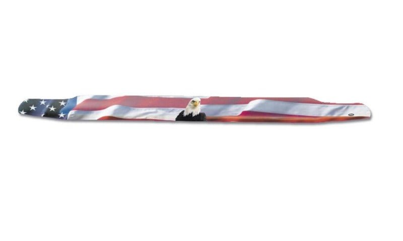 Husky Liners 10-18 Dodge Ram 2500/3500 / 11-18 Ram 2500/3500 Hood Shield - American Flag w/ Eagle Deflectors offroad accessory | Iron Ridge Offroad