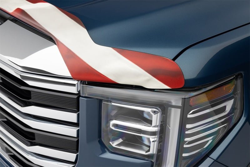 Husky Liners 10-18 Dodge Ram 2500/3500 / 11-18 Ram 2500/3500 Hood Shield - American Flag w/ Eagle Deflectors offroad accessory | Iron Ridge Offroad