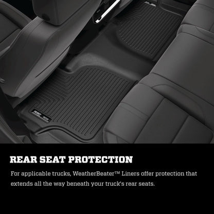 Husky Liners 2019 Ford Ranger SuperCab Black 2nd Seat Floor Liner Floor Mats offroad accessory | Iron Ridge Offroad