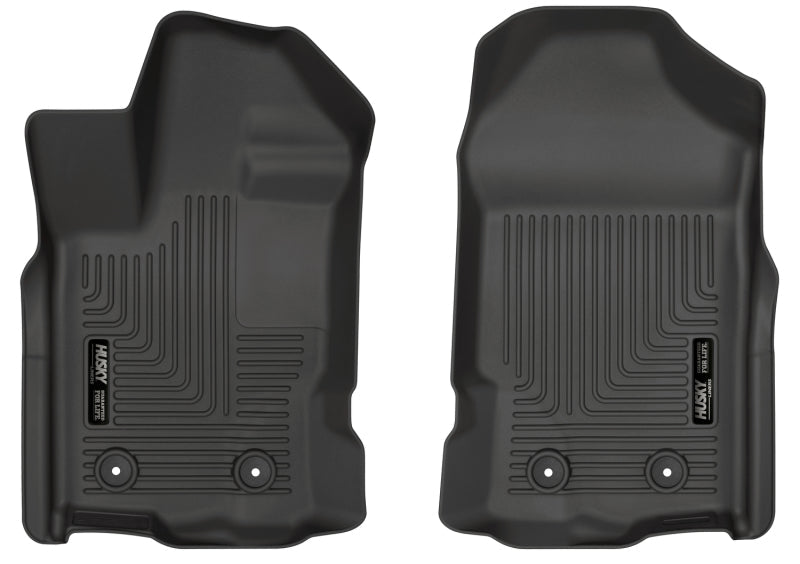 Husky Liners 2019 Ford Ranger SuperCrew Cab & SuperCab WeatherBeater Black Floor Liners Floor Mats offroad accessory | Iron Ridge Offroad